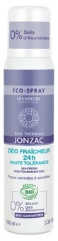Jonzac Thermaalwater 24-uurs verfrissende deodorant, voor de gevoelige huid, biologisch, 100 ml