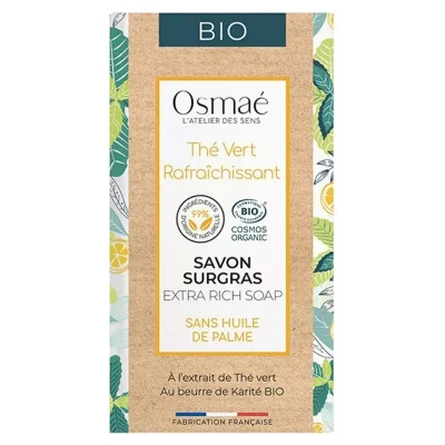 Osmaé Organic Refreshing Green Tea Superfatted Soap, 150 g