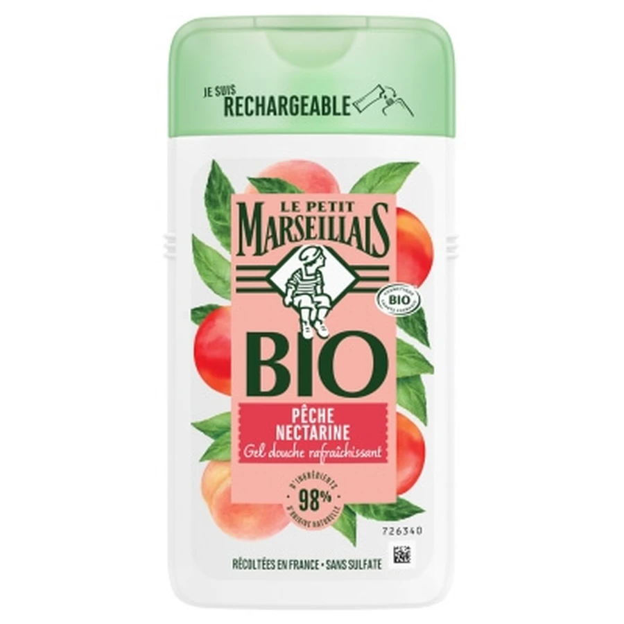 Le Petit Marseillais Bio-Duschgel mit Pfirsich- und Nektarinen-Duft, 250 ml