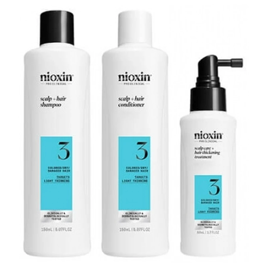 Nioxin Mini-Set Anti-Haarausfall-System 3: Mäßiger Haarausfall, strapaziertes/gefärbtes Haar