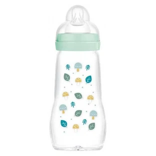 MAM Premium Glass Bottle, 260 ml, 2 Months and Up, Flow Rate 2 (Medium)