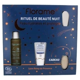 Florame 3-in-1 Organic Hydrating Radiance Serum 30 ml + Organic Hydrating Night Cream Mask 30 ml + Free Exfoliating Spatula