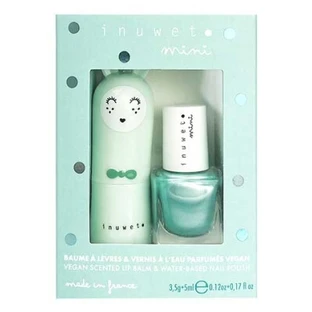 Inuwet Lip Balm Set 3.5 g + Apple-Scented Water-Based Nail Polish 5 ml