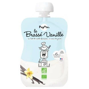 Popote Gourde Le Brassé Vanilla Puree, Organic, For Babies 6 Months and Up, 100 g