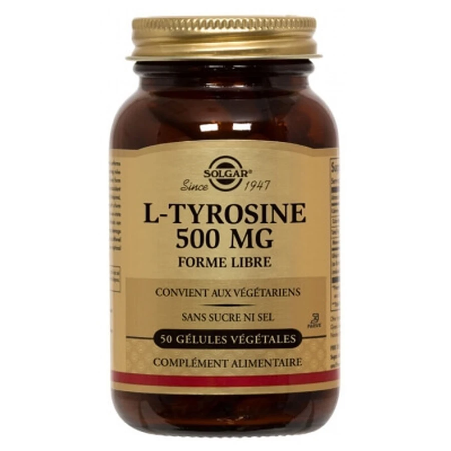 Solgar L-Tyrosine 500 mg 50 Gélules Végétales
