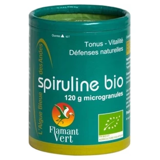 Flamant Vert Organic Spirulina Microgranules, 120 Grams