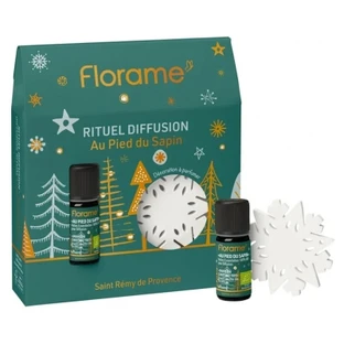 Florame Huile Essentielle Au Pied du Sapin Bio 10 ml + Décoration à Parfumer 7 cm