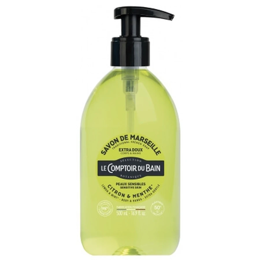Le Comptoir du Bain Marseille-zeep, citroen & munt, 500 ml