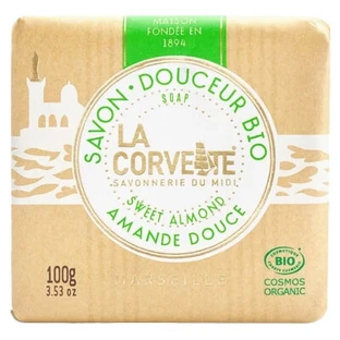 La Corvette Organic Gentle Soap with Sweet Almond, 100 g