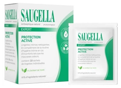 Saugella Expert Protection Active Intimate Cleansing Wipes, 10…