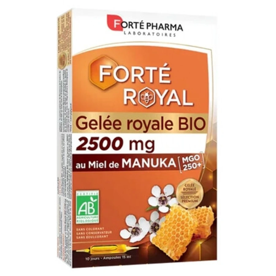 Forté Pharma Forté Royal – organiczny mleczko pszczele 2500 mg, 10 ampułek: ceny i cechy