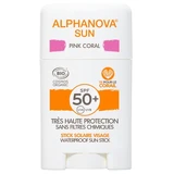 Alphanova Sonnenschutzstift für das Gesicht, Pink Coral, LSF 50+, Bio, 12 g
