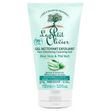 Le Petit Olivier Peeling-Reinigungsgel mit Aloe Vera und grünem Tee, 150 ml