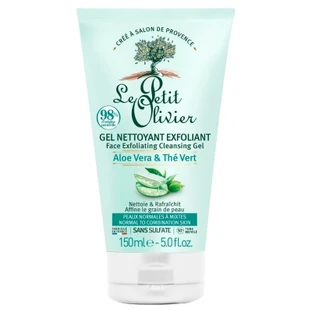 Le Petit Olivier Aloe Vera & Green Tea Exfoliating Cleansing Gel, 150 ml