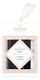 Bachca – Breite schwarze Gummibänder mit Lurex, 9er-Pack