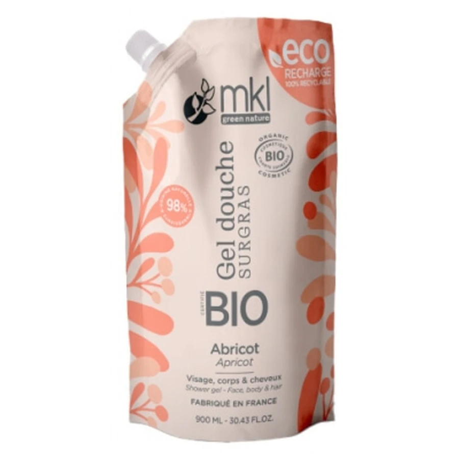 MKL Green Nature Abrikoos Hydraterende Douchegel, Biologische Eco-Navulling, 900 ml