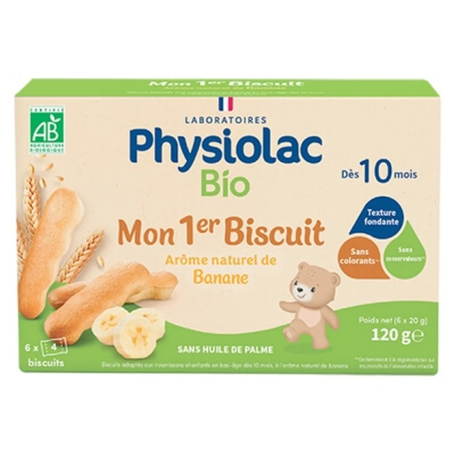 Physiolac Bio Mon 1er Biscuit Dès 10 Mois 24 Biscuits