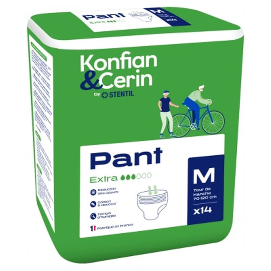 Stentil Konfian & Cerin Pant Extra 14 Culottes Absorbantes pour Adultes Taille M