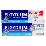 Elgydium Junior tandpastagel ter bescherming tegen gaatjes (7–12 jaar) 2-pack (elk 50 ml)