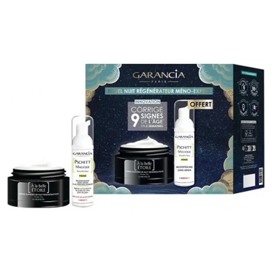 Garancia Meno-Expert À la Belle Étoile Supreme Nachtcrème 40 ml + Pschitt Magique Nouvelle Peau 30 ml (gratis geschenk)
