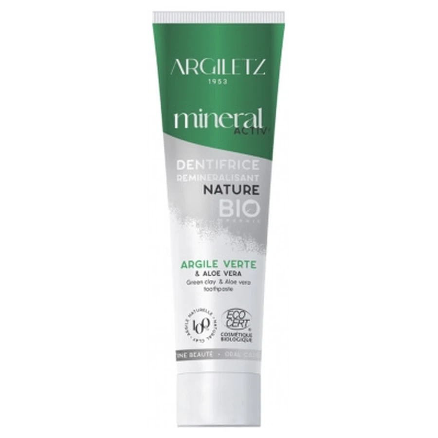 Argiletz Mineral Activ' Dentifrice Reminéralisant Argile Verte & Aloe Vera Bio 75 ml