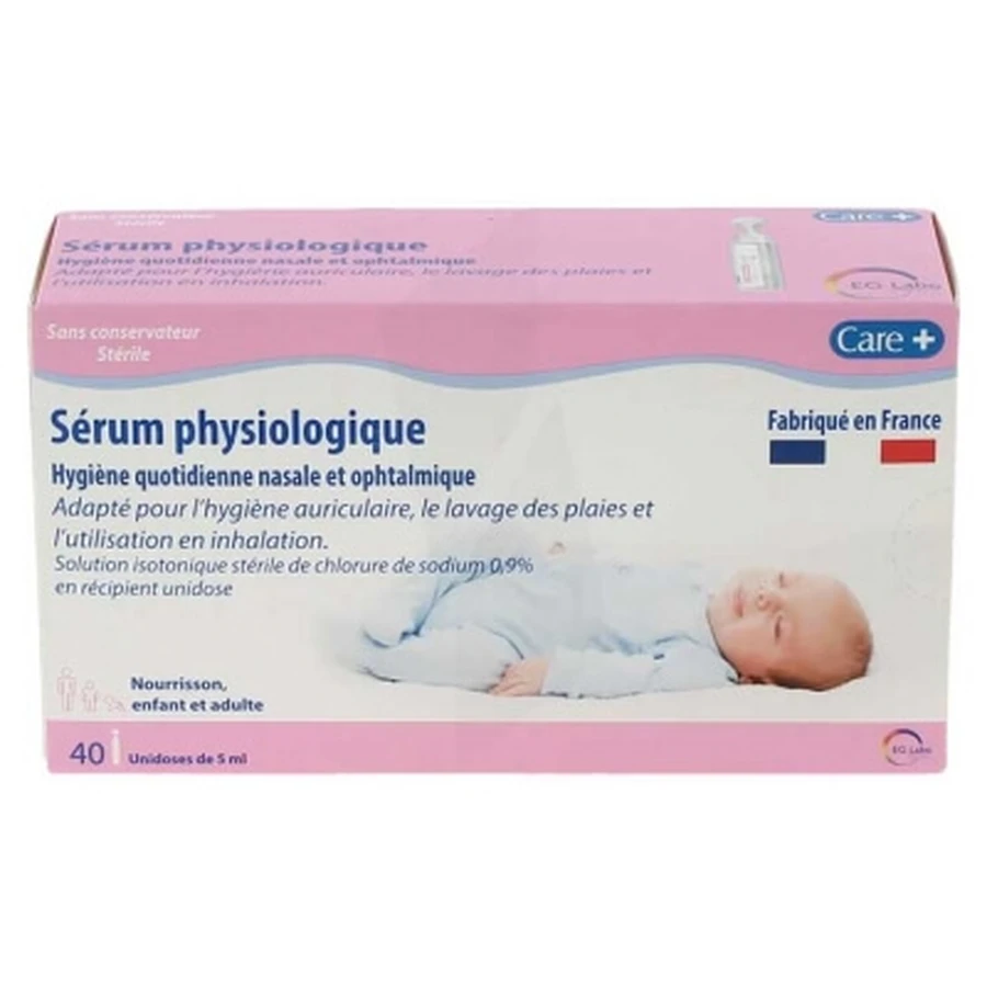 Care+ zoutoplossing, 40 zakjes van 5 ml (eenmalig gebruik)
