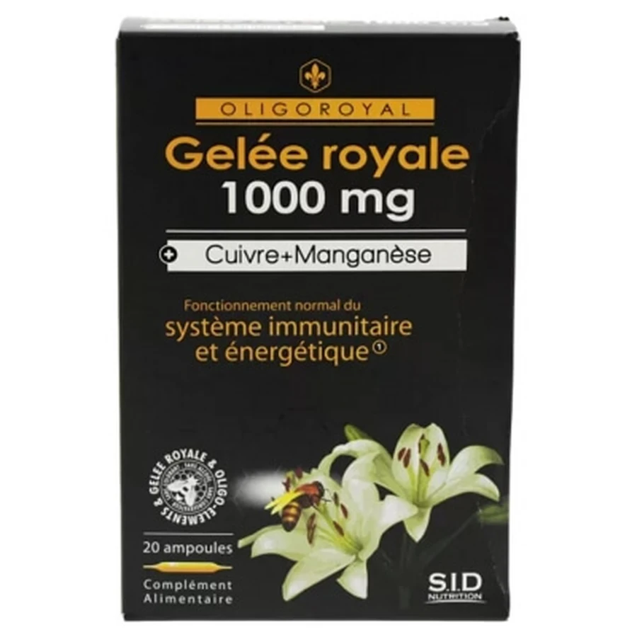 S.I.D Nutrition Oligoroyal Royal Jelly 1000 mg + Copper + Manganese 20 Ampoules