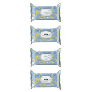 Klorane Bébé 70 Lingettes Nettoyantes Douces Lot de 4 x 70 Lingettes