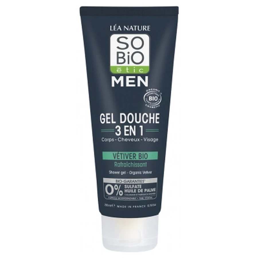 Léa Nature SO BIO étic Men Verfrissende biologische 3-in-1 douchegel 200 ml