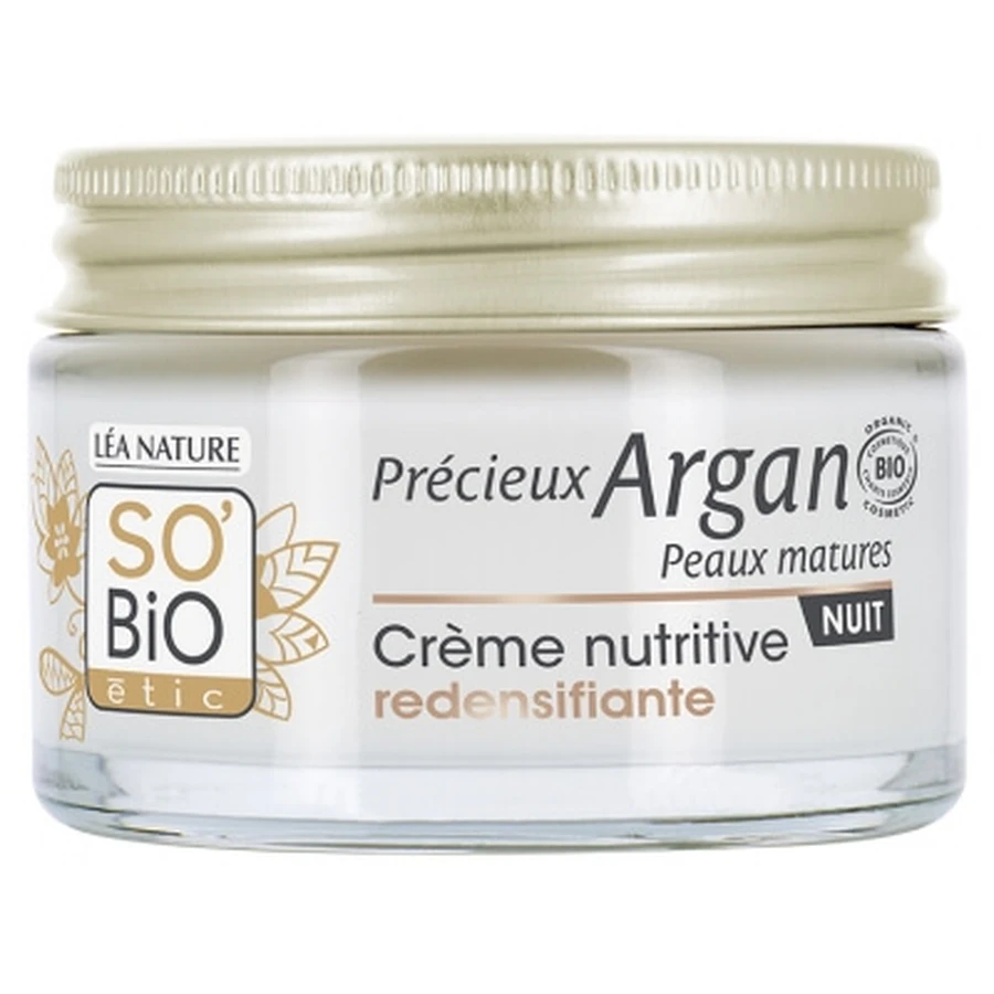 Léa Nature SO BIO étic Precious Argan – pflegende und straffende Nachtcreme für reife Haut, Bio, 50 ml