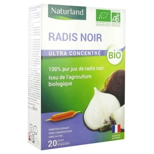 Naturland biologische zwarte radijs, 20 drinkbare ampullen van elk 10 ml