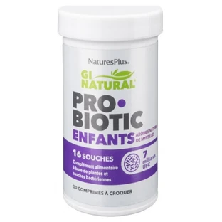 Natures Plus Gi Natural: probiótico para niños, 30 comprimidos masticables