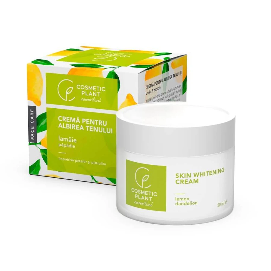 Crema blanqueadora de la piel con limón y extracto de diente de león, 50 ml, Cosmetic Plant