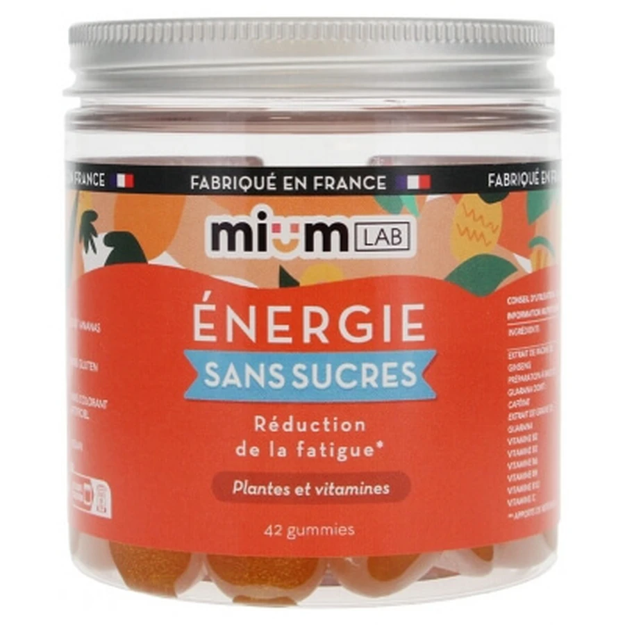 Mium Lab Energy sin azúcar, 42 gominolas