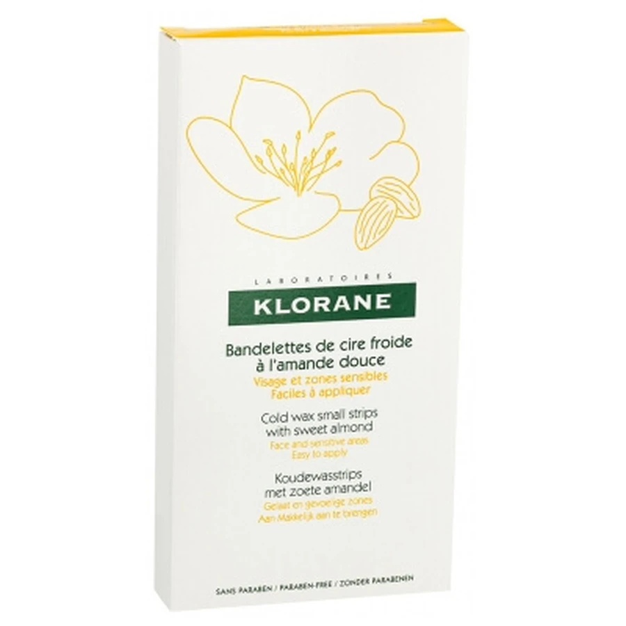 Klorane 6 paar koude waxstrips met zoete amandel