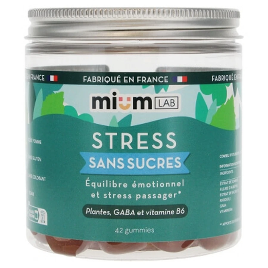 Mium Lab Zuckerfreie Stressrelief-Gummibärchen, 42 Stück