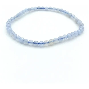 Natura Square Faceted Blue Chalcedony Bracelet