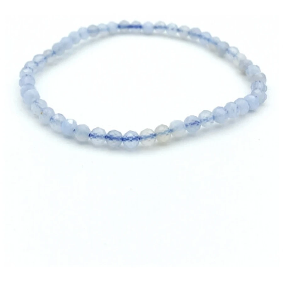 Natura Square Faceted Blue Chalcedony Bracelet