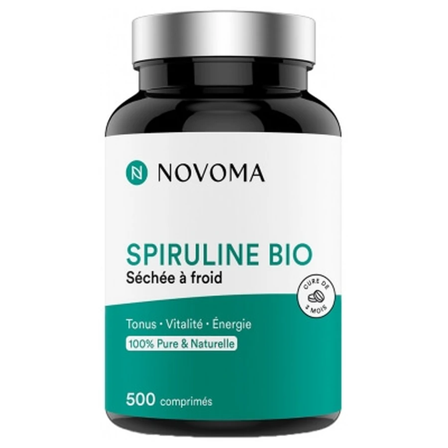 Novoma Organic Cold-Dried Spirulina, 500 Tablets