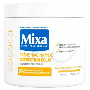 Crema correctora de luminosidad con niacinamida de Mixa, 400 ml