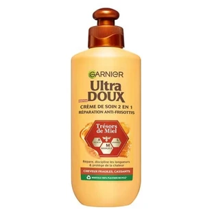 Garnier Ultra Doux 2 en 1 «Honey Treasure» - Crema hidratante reparadora antiencrespamiento, 200 ml