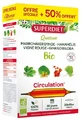 Cuarteto de uvas rojas ecológicas para la circulación de Superdiet, 20 ampollas + 10 ampollas gratis