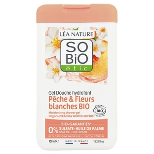 Léa Nature SO BIO étic Organic Peach & White Flowers Moisturizing Shower Gel 450 ml
