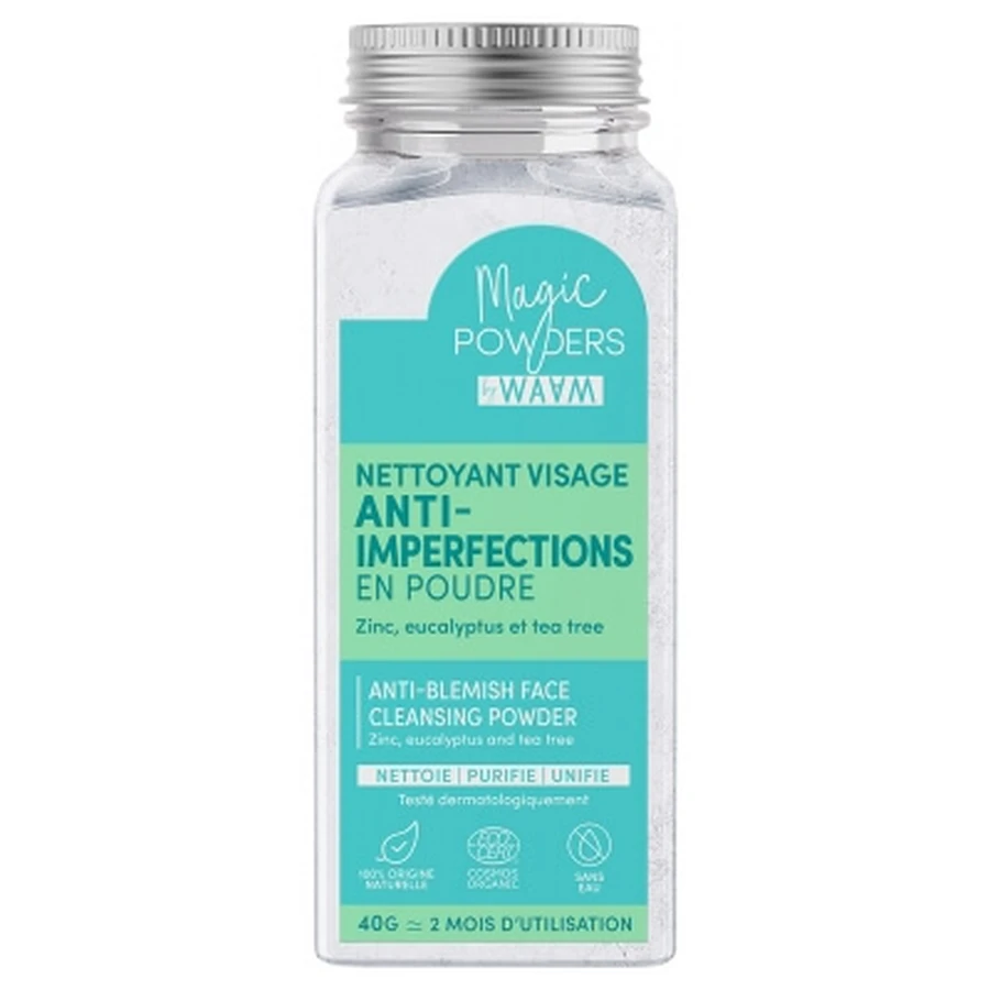 Limpiador facial orgánico antiimperfecciones Waam Magic Powders, 40 g