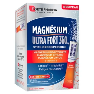 Forté Pharma Magnesio de alta potencia 360 mg, 30 barritas bucodispersables