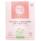 Pulpe de Vie Geschenkset: 3 Bio-Gesichtsmasken – reinigend, aufhellend und feuchtigkeitsspendend – 3 Masken