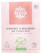 Pulpe de Vie-cadeauset: 3 biologische sheetmaskers — zuiverend, verhelderend en hydraterend — 3 maskers