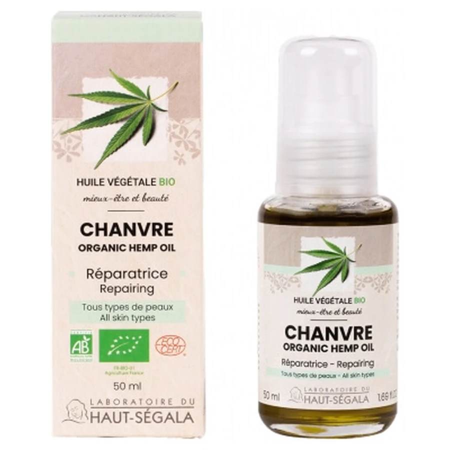 Aceite de cáñamo ecológico de Laboratoire du Haut-Ségala, 50 ml