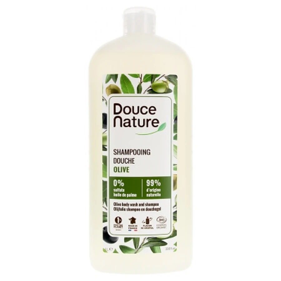 Champú y gel de baño de oliva ecológico Douce Nature, 1 L