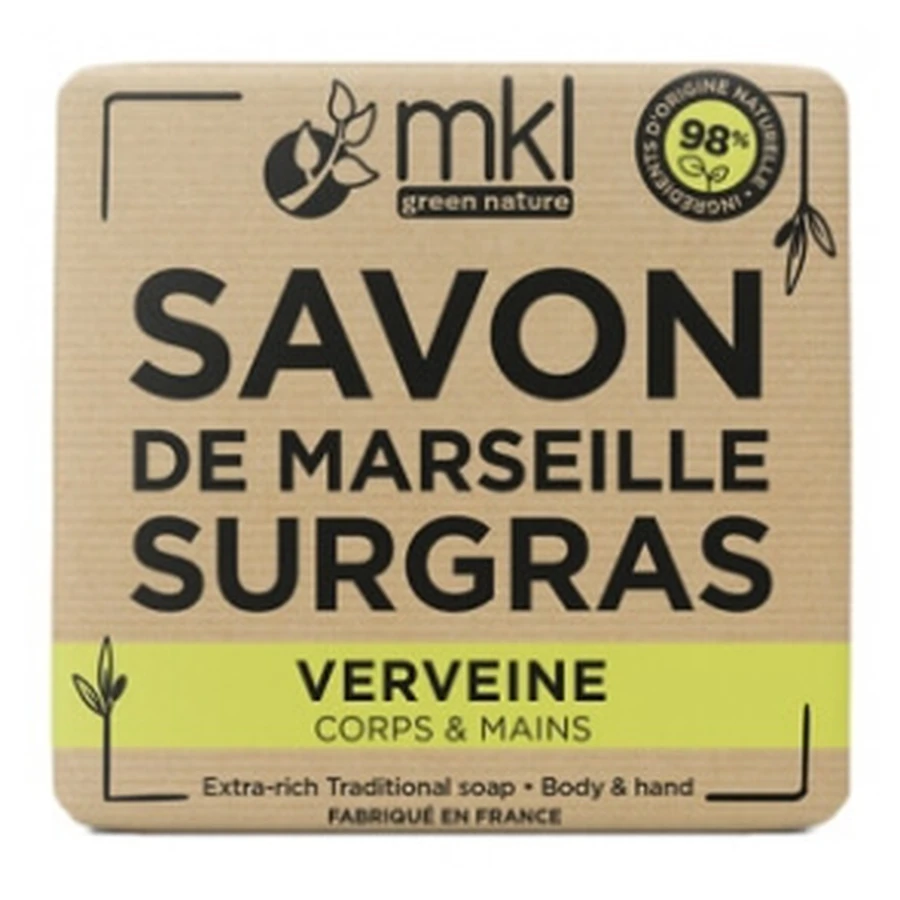 MKL Green Nature Extra-feuchtigkeitsspendende Marseiller Seife mit Verbena, 100 g